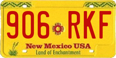 NM license plate 906RKF