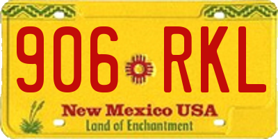 NM license plate 906RKL
