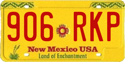 NM license plate 906RKP
