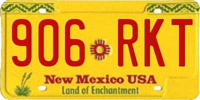 NM license plate 906RKT