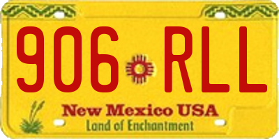 NM license plate 906RLL