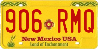NM license plate 906RMQ