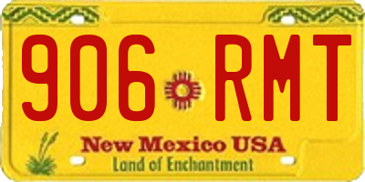 NM license plate 906RMT
