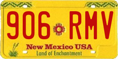 NM license plate 906RMV