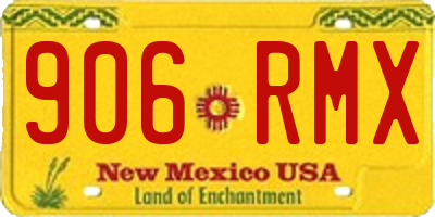 NM license plate 906RMX