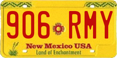 NM license plate 906RMY
