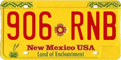 NM license plate 906RNB