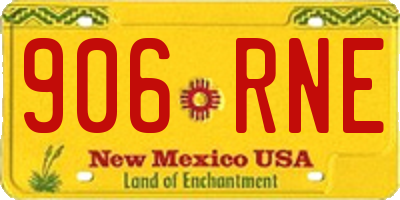 NM license plate 906RNE