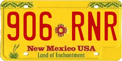 NM license plate 906RNR