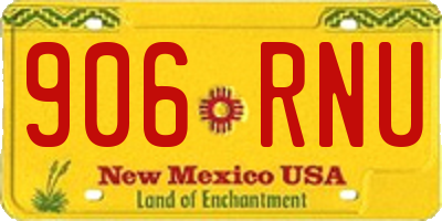 NM license plate 906RNU