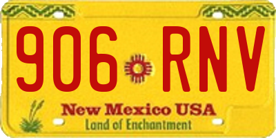 NM license plate 906RNV