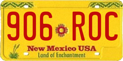 NM license plate 906ROC