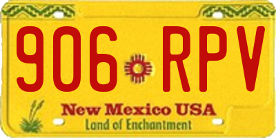 NM license plate 906RPV