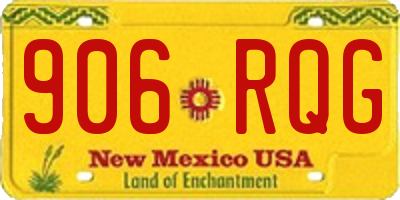 NM license plate 906RQG