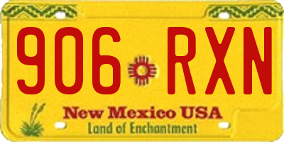 NM license plate 906RXN