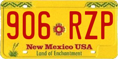 NM license plate 906RZP