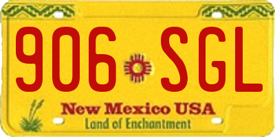NM license plate 906SGL