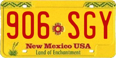NM license plate 906SGY