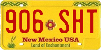 NM license plate 906SHT
