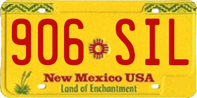 NM license plate 906SIL