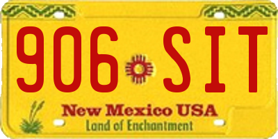 NM license plate 906SIT