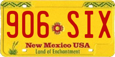 NM license plate 906SIX
