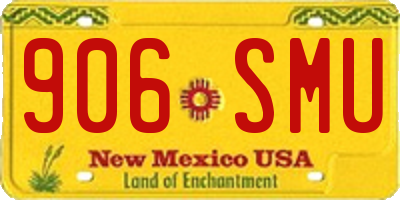 NM license plate 906SMU