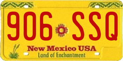 NM license plate 906SSQ