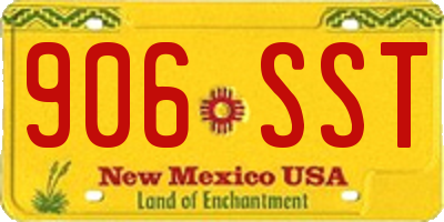 NM license plate 906SST