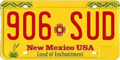 NM license plate 906SUD