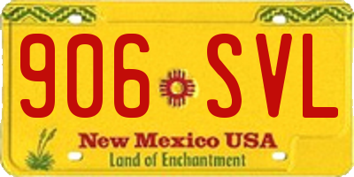 NM license plate 906SVL