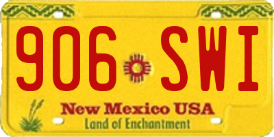 NM license plate 906SWI