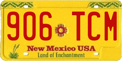 NM license plate 906TCM