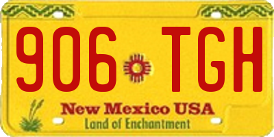 NM license plate 906TGH