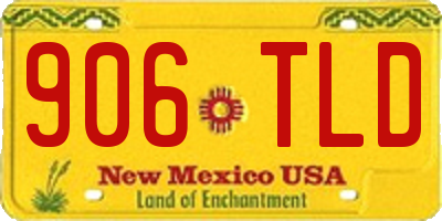 NM license plate 906TLD
