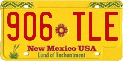 NM license plate 906TLE