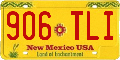 NM license plate 906TLI