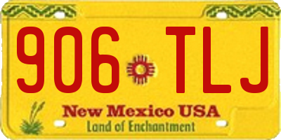 NM license plate 906TLJ
