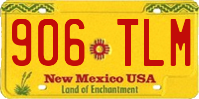 NM license plate 906TLM