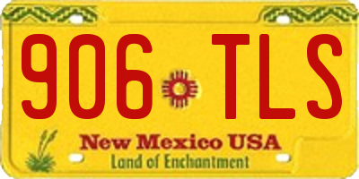 NM license plate 906TLS