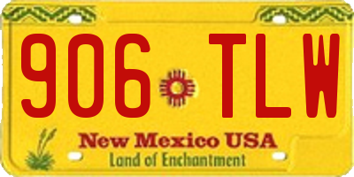 NM license plate 906TLW