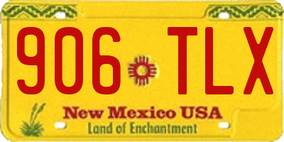NM license plate 906TLX