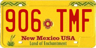 NM license plate 906TMF
