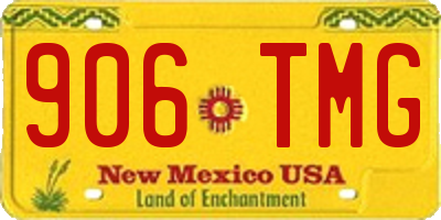 NM license plate 906TMG