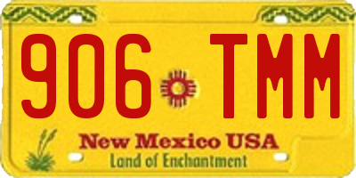 NM license plate 906TMM