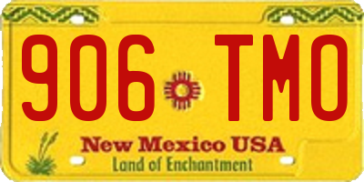 NM license plate 906TMO