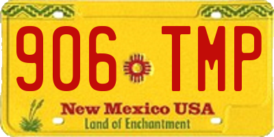 NM license plate 906TMP