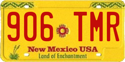 NM license plate 906TMR