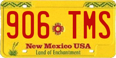 NM license plate 906TMS