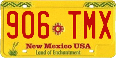 NM license plate 906TMX